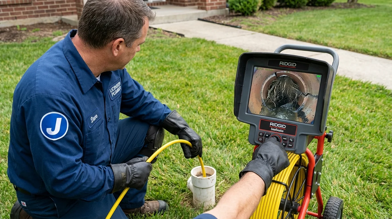 Sewer camera inspection being performed by Johns Plumbing LLC in Texas City